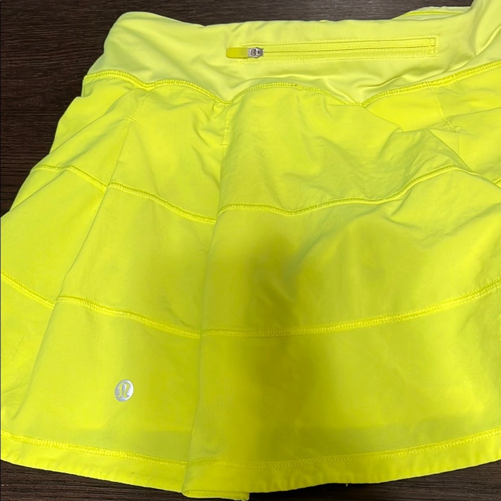 Lululemon Athletica Mini Skirt in Bright Yellow